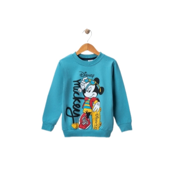 Erkek Çocuk Bisiklet Yaka Baskılı Sweatshirt 2/8 Yaş