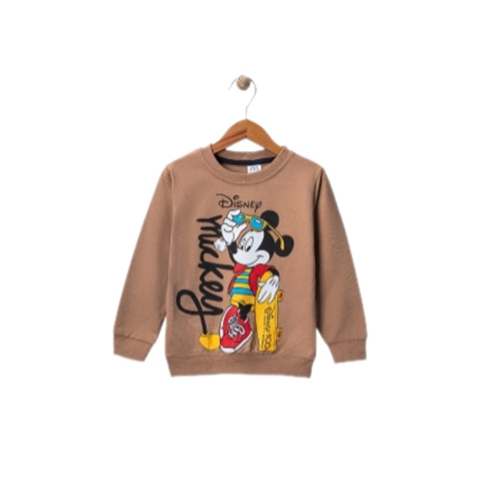 Erkek Çocuk Bisiklet Yaka Baskılı Sweatshirt 2/8 Yaş