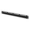 Digitus 19 Inch 24 Port Cat-5E UTP Patch Panel, 50 μ (Mikron), Altın Kontak, Zırhsız