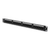 Digitus 19&quot; 24 Port Cat-6 UTP Patch Panel, 8P8C, 50 μ (Mikron), Altın Kontak, LSA, 1U, Zırhsız