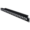 Digitus 24 Port Boş Patch Panel, Zırhlı/Zırhsız Keystone Jack Takılabilir, 1U Yüksekliğinde, Port&#039;ların Yerleşimi Zikzaklı, RAL 9005 renk