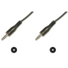 Stereo Ses Kablosu, 3.5 mm erkek - 3,5 mm erkek, 2.50 metre, CCS, 2x0.10/10 zırhlı, siyah renk