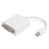 Mini DisplayPort (DP) &lt;-&gt; DVI-I Adaptörü, Kablolu, mini DP Erkek &lt;-&gt;- DVI-I (24+5) Dişi, 0.15 metre, DP 1.1a uyumlu, DP 1.2 uyumlu, 2x zırhlı, UL, CE, nikel kaplama, beyaz renk