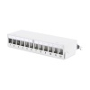 Digitus 12 port Modüler Masaüstü Tip Patch Panel, Zırhlı (Shielded), LSA, RAL 7035, açık gri renk