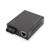 Digitus Gigabit Ethernet PoE+ Media Converter, Singlemode 802.3at, 30W, SC konektör, maksimum 20km&lt;br&gt;Digitus 1000Base-X to 10/100/1000Base-T 802.3at PoE+ Media Converter