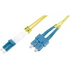 Beek LC-SC Fiber Optik Patch Kablo, 9/125 µ, Singlemode, 3.0mm, Duplex, OS2, LSZH, 0.5 metre