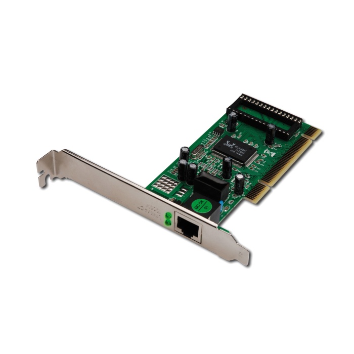 Digitus 10/100/1000 Mbps Gigabit PCI Ethernet Kartı, 32-bit, Realtek RTL8169SC chip takımı, Low profile bracket ile birlikte&lt;br&gt;Digitus Gigabit Ethernet PCI Card 32-bit, low profile bracket, RTL8169SC chipset