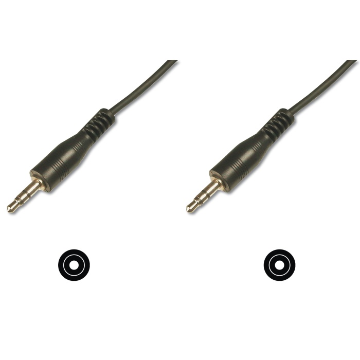 Stereo Ses Kablosu, 3.5 mm erkek - 3,5 mm erkek, 1.50 metre, CCS, 2x0.10/10 zırhlı, siyah renk