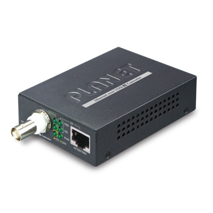 1-Port 10/100/1000T Ethernet over Coaxial Converter