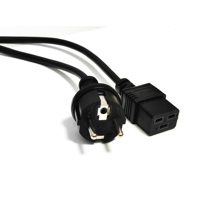 Beek Güç Kablosu, Schuko-C19, 3 metre, 1.00 mm&lt;br&gt;Beek Schuko-C19 Power Cable 3M, 1.00 mm