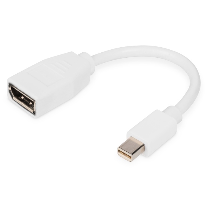 Digitus DisplayPort Adaptörü, mini DP Erkek &lt;-&gt; DP Dişi, 0.15 metre , DP 1.2 uyumlu&lt;br&gt;Digitus DisplayPort Adapter, mini DP - DP M/F, 0.15m, DP 1.2 conform