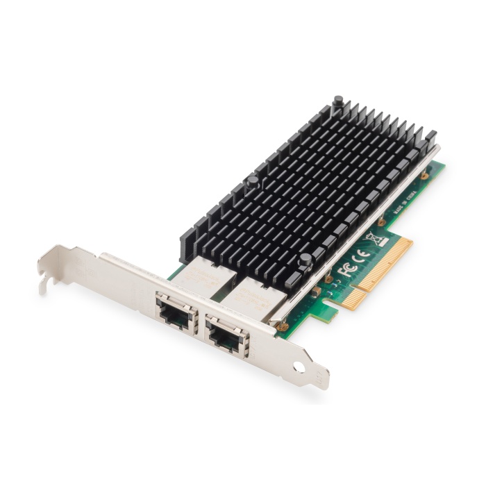 Digitus 10Gbps Çift Port Ethernet Adaptörü&lt;br&gt;Digitus 10Gbps Dual Port Ethernet Server Adapter, PCIe X8, Intel X540 BT2