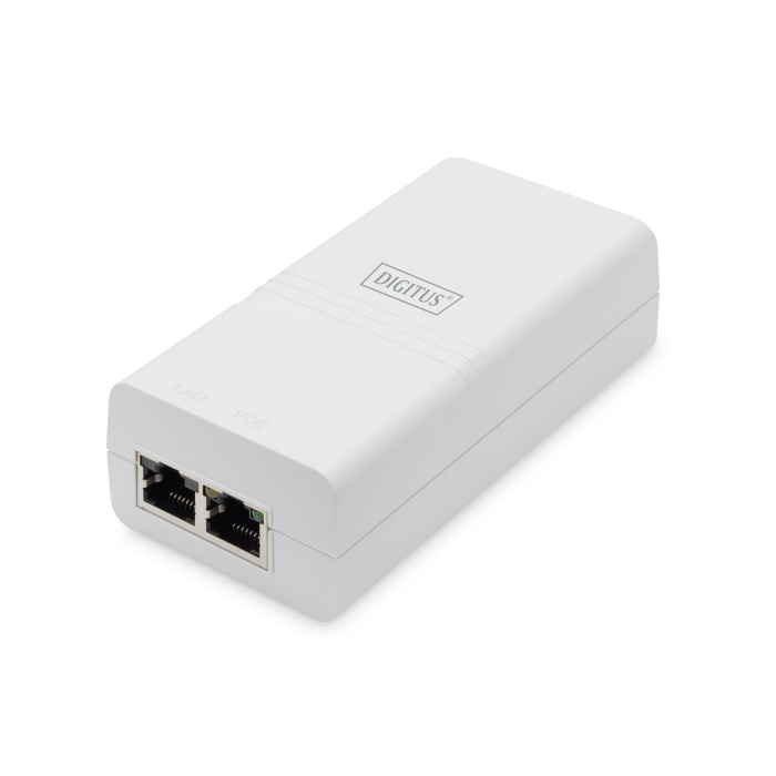 Digitus Gigabit Ethernet Aktif PoE Injektor, 802.3af, 15.4 W, beyaz renk&lt;br&gt;Digitus Gigabit Ethernet Active PoE Injektor, 802.3af, 15.4 W, white