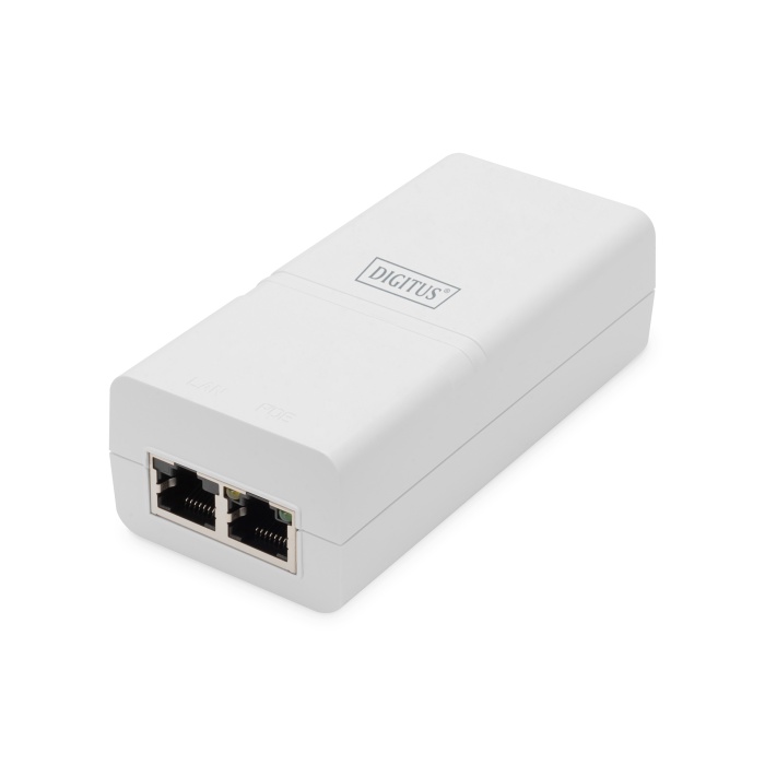 Digitus Gigabit Ethernet Aktif PoE+ Injektor, 802.3at, 30 W, beyaz renk&lt;br&gt;Digitus Gigabit Ethernet Active PoE+ Injektor, 802.3at, 30 W, white