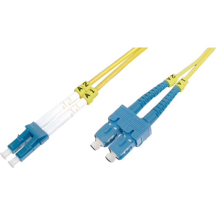 Beek LC-SC Fiber Optik Patch Kablo, 9/125 µ, Singlemode, 3.0mm, Duplex, OS2, LSZH, 0.5 metre