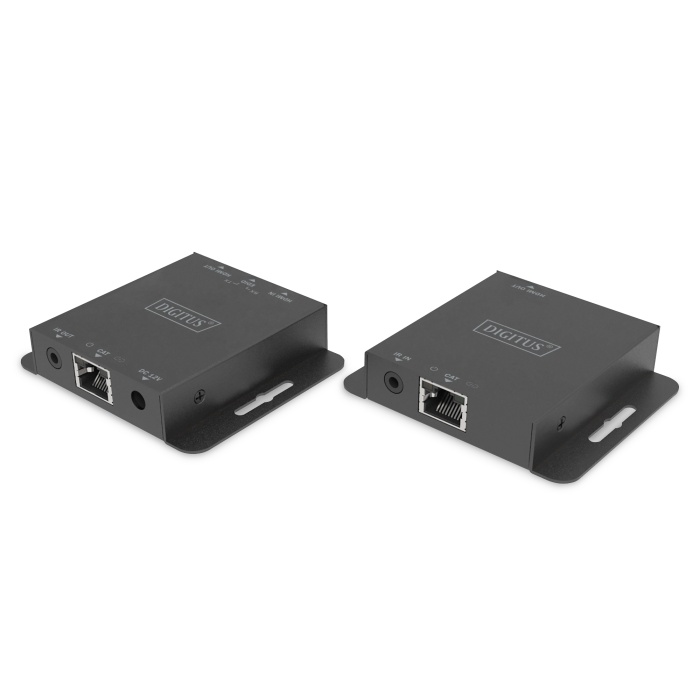 Digitus HDMI Sinyal Uzatma Cihazı, Alıcı (Receiver) ve Verici (Transmitter) Birim dahil, maksimum çözünürlük 4K@30Hz 70 metre, PoC&lt;br&gt;Digitus HDMI Extender Set, 4K/30Hz 70 m, PoC