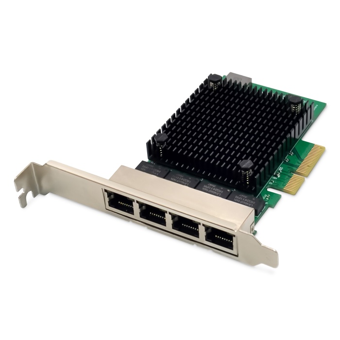 Digitus 4 port 2.5 Gigabit Ethernet Server için Ethernet Kart, RJ45, PCI Express (PCIe), Realtek chipset&lt;br&gt;Digitus 4 port 2.5 Gigabit Ethernet Network Card, RJ45, PCI Express, Realtek chipset/Digitus PCI Express (PCIe)  Quad-Port 2.5G Network Adapte