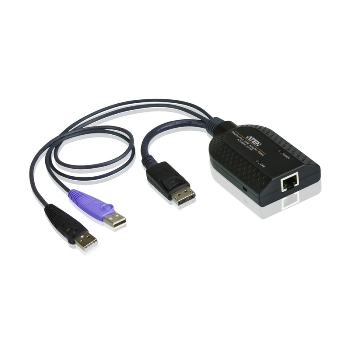 USB DisplayPort Sanal Medya KVM Adaptörü, Smart Card Desteği&lt;br&gt;USB DisplayPort Virtual Media KVM Adapter with Smart Card Support