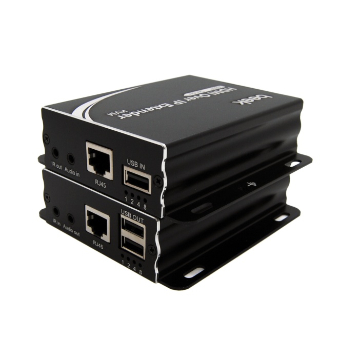 Beek IP HDMI KVM (Keyboard/Video Monitor/Mouse) Sinyal Uzatma Cihazı, Alıcı (Receiver) ve Verici (Sender) Birim dahil, 200 metre, maksimum çözünürlük 1080p&lt;br&gt;Beek HDMI KVM Extender over IP, 200m, 1080P