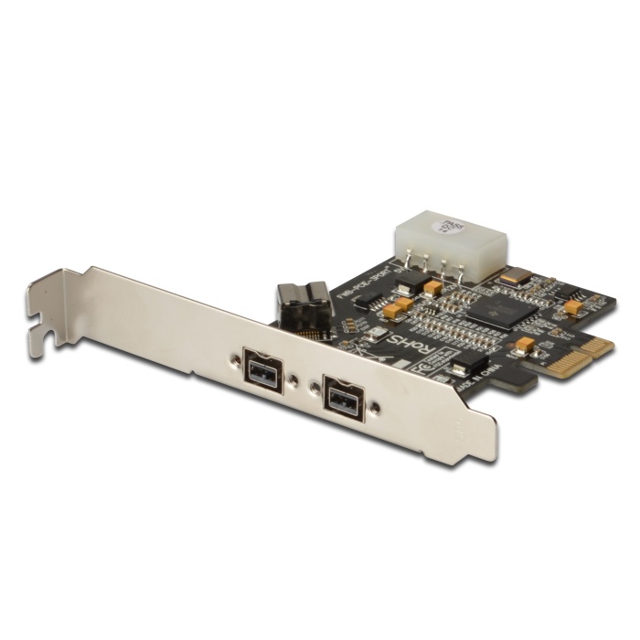 Digitus 3 Port&#039;lu (2 Harici, 1 Dahili Port) PCI Express Firewire 800 Kart, IEEE 1394b, TI XIO2213B chip takımı