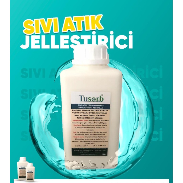 SIVI ATIK YOĞUNLAŞTIRICI & JELLEŞTİRİCİ ABSORBAN 1 KG PLASTİK ŞİŞE