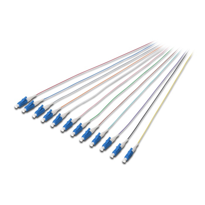 Digitus LC Fiber Pigtail , Loose Buffer, 09/125 µ, DIN IEC 304 renk kodlu, Singlemode, OS2, uzunluk 2 metre, birim fiyatıdır