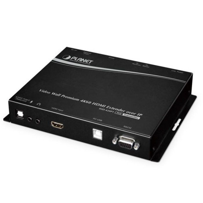 Video Wall 4K/60 HDMI &amp; USB over IP Transmitter with PoE