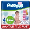 Paddlers 4 Numara Maxi 7-14 kg Avantajlı Aylık Paket Bebek Bezi (4 x 36 Adet)