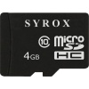 SYX-MC4 Class 10 UHS-I U1 Micro SDHC Hafıza Kartı, Siyah, 4GB