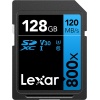 Lexar High-Performance 800x SD Kart 128GB, Hafıza Kartı SDXC UHS-I BLUE Serisi, 120MB/sye Kadar Okuma, 45MB/s Yazma, Nokta ve Çekim Kameraları, DSLR Kameralar, HD Kamera (LSD0800128G-BNNAG)