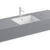 Nuo 7436B003-1082 Dikdörtgen Tezgah Altı Lavabo, 50 cm, Beyaz