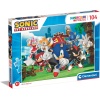 27159 Sonic Supercolor Puzzle-Sonic-104 Parça Çocuk 6 Yaş, Çizgi Film Yapbozu, İtalyada Üretilmiş, Çok Renkli