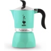 BIALETTI Fiammetta Moka Pot, Espresso Kahve Pişirici, 1 kişilik, 63 ml, Alüminyum Gövde ve Termoplastik Sap, Yeşil Renk