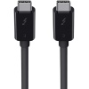 Thunderbolt 3 USB-C - USB-C Kablosu, Thunderbolt Sertifikalı, 40 Gbps, 5 K, 100 W, Type C 3.1, 0,8 m, Siyah