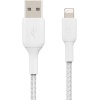 Örgülü Lightning Kablosu (, iPad, AirPods için Boost Charge Lightning/USB Kablosu) MFi Sertifikalı  Şarj Cihazı, Örgülü Lightning Kablosu (2m, Beyaz)