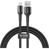 H, 2.4 A USB-A & Lightning Şarj & Data Aktarım Kablosu, 1 Metre, Siyah