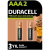 AAA Şarj Edilebilir Pil (2li Paket), 750 mAh NiMH, 1000 şarj döngüsü, önceden şarj edilmiştir, Uzun Ömürlü Güç