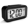 (Black) - Alarm Clock Large LED Display Digital Alarm Snooze Light Activated Night Light Features (Black) ...