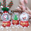 Noel Baba ve Noel Ağacı 3lü Set Masaüstü Pilli Işıklı Cam Küre Aydınlatma Dekoratif Hediyelik Yılbaşı veya Doğum Günlerine Yılbaşı Ağacı Özel Tasarım 6cm x 4cm No:6