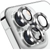 15 Pro/ 15 ProMax Kamera Camı Lens Koruyucu Halka Set - Gümüş Silver