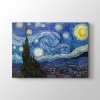 Starry Night 1889 20x30cm Kanvas Mini Duvar Tablosu Yüksek Teknoloji Dijital Baskı