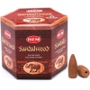 Hem Tütsü Geri Akış Şelale Sandal Ağacı Kokulu 40 Konik Tütsü - Sandalwood Backflow Incense Cones