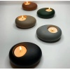 04%100 Beton El Yapımı Dekoratif Oval 5’li Beton Tealight Mumluk Seti,  Tonları, 8.5x6cm