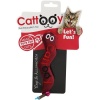 CATTOOY WORMY EL YAPIMI PELUŞ KEDİ OYUNCAĞI (BORDO)