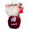 CATTOOY MINO ÇINGIRAKLI PELUŞ KEDİ OYUNCAĞI (BORDO)