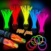 100lü Paket Renkli Cadılar Bayramı Parlatma Çubukları - bilezik ve Kolyeler parlama çubukları - Karanlık Parti Tedarikinde Parıltı İçin Harika - Parti Paketi Glowsticks 20,32 cm Düğünler, Doğum