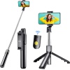 Gritin Bluetooth Selfie Çubuğu Tripod, 3ü 1 Arada Kablosuz Uzaktan Kumandalı Uzatılabilir Selfie Çubuğu, 4,7 ila 6,5 ​​inç Akıllı Telefonlar için Taşıma Çantalı Taşınabilir Monopod Telefon Tutucu