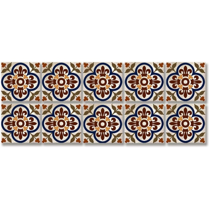 Moroccan Tile 2 Metraj Desenli Pvc Karo 15 * 15 Cm 10lu Paket