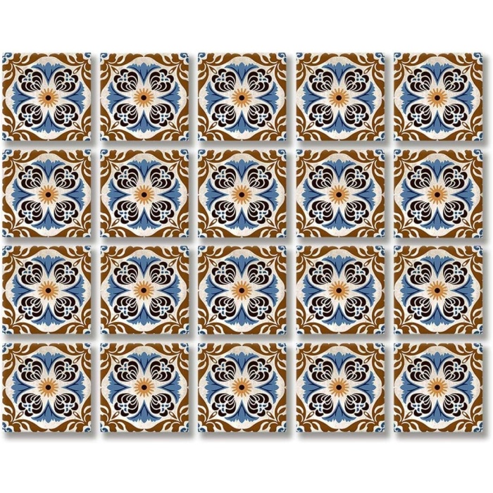 Moroccan Tile 4 Metraj Desenli Pvc Karo 10 * 10 Cm 20li Paket