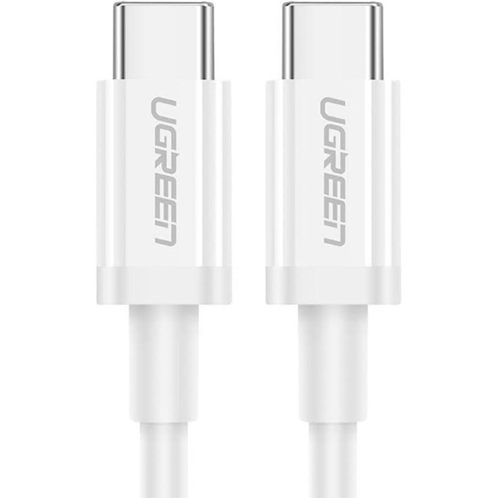 3.0 A, USB-C & USB-C Şarj ve Data Kablosu, 1 Metre, Beyaz